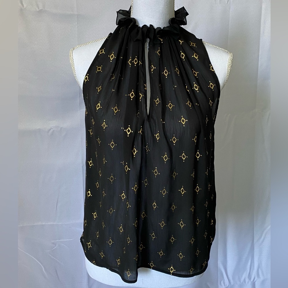 Black and gold tank